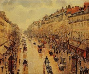 Boulevard Montmartre, Afternoon, in the Rain